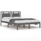 vidaXL Massivholzbett Grau 120x190 cm vidaXL Massivholzbett Grau 120x190 cm