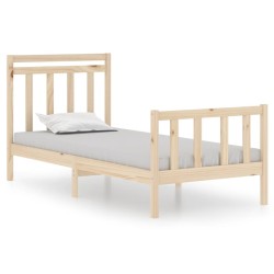 vidaXL Massivholzbett 90x190 cm