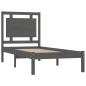 vidaXL Massivholzbett Grau 90x200 cm vidaXL Massivholzbett Grau 90x200 cm