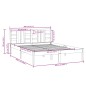 vidaXL Massivholzbett Weiß 200x200 cm