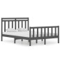 vidaXL Massivholzbett Grau 135x190 cm vidaXL Massivholzbett Grau 135x190 cm