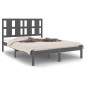 vidaXL Massivholzbett Grau Kiefer 140x190 cm vidaXL Massivholzbett Grau Kiefer 140x190 cm