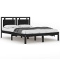 vidaXL Massivholzbett Schwarz 180x200 cm vidaXL Massivholzbett Schwarz 180x200 cm