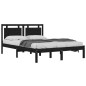 vidaXL Massivholzbett Schwarz 180x200 cm vidaXL Massivholzbett Schwarz 180x200 cm