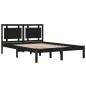 vidaXL Massivholzbett Schwarz 180x200 cm vidaXL Massivholzbett Schwarz 180x200 cm