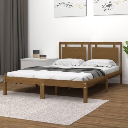 vidaXL Massivholzbett Honigbraun 180x200 cm
