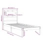 vidaXL Massivholzbett Schwarz 75x190 cm vidaXL Massivholzbett Schwarz 75x190 cm
