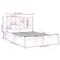 vidaXL Massivholzbett Grau 120x190 cm vidaXL Massivholzbett Grau 120x190 cm
