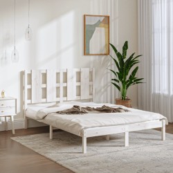 vidaXL Massivholzbett ohne Matratze Weiß 120x200 cm Kiefernholz