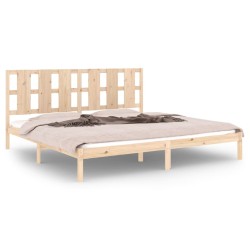 vidaXL Massivholzbett Kiefer 200x200 cm