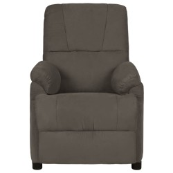 Massagesessel Dunkelgrau Wildleder-Optik