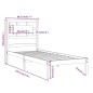 vidaXL Massivholzbett Honigbraun 75x190 cm vidaXL Massivholzbett Honigbraun 75x190 cm