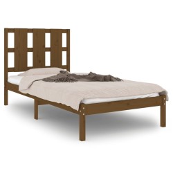vidaXL Massivholzbett Honigbraun 75x190 cm
