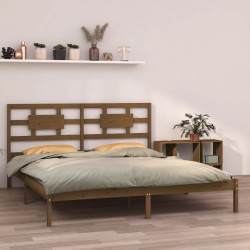 vidaXL Massivholzbett Honigbraun 200x200 cm
