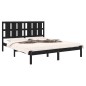 vidaXL Massivholzbett Schwarz 150x200 cm vidaXL Massivholzbett Schwarz 150x200 cm