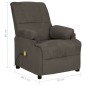 Massagesessel Dunkelgrau Wildleder-Optik Massagesessel Dunkelgrau Wildleder-Optik