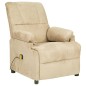 Massagesessel Creme Wildleder-Optik Massagesessel Creme Wildleder-Optik