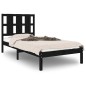 vidaXL Massivholzbett Schwarz 90x190 cm vidaXL Massivholzbett Schwarz 90x190 cm