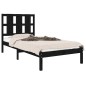 vidaXL Massivholzbett Schwarz 90x190 cm vidaXL Massivholzbett Schwarz 90x190 cm
