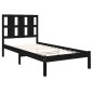 vidaXL Massivholzbett Schwarz 90x190 cm vidaXL Massivholzbett Schwarz 90x190 cm