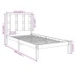 vidaXL Massivholzbett Schwarz 90x190 cm vidaXL Massivholzbett Schwarz 90x190 cm