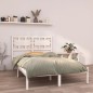 vidaXL Massivholzbett Weiß 140x190 cm vidaXL Massivholzbett Weiß 140x190 cm
