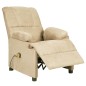 Massagesessel Creme Wildleder-Optik Massagesessel Creme Wildleder-Optik