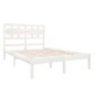 vidaXL Massivholzbett Weiß 140x190 cm vidaXL Massivholzbett Weiß 140x190 cm