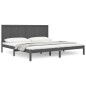 vidaXL Massivholzbett Grau Kiefer 200x200 cm vidaXL Massivholzbett Grau Kiefer 200x200 cm