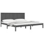 vidaXL Massivholzbett Grau Kiefer 200x200 cm vidaXL Massivholzbett Grau Kiefer 200x200 cm