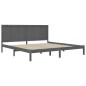 vidaXL Massivholzbett Grau Kiefer 200x200 cm vidaXL Massivholzbett Grau Kiefer 200x200 cm