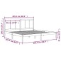 vidaXL Massivholzbett Grau Kiefer 200x200 cm vidaXL Massivholzbett Grau Kiefer 200x200 cm