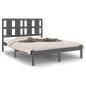 vidaXL Massivholzbett Grau 120x190 cm vidaXL Massivholzbett Grau 120x190 cm