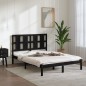 vidaXL Massivholzbett Schwarz Kiefer 140x190 cm vidaXL Massivholzbett Schwarz Kiefer 140x190 cm