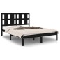 vidaXL Massivholzbett Schwarz Kiefer 140x190 cm vidaXL Massivholzbett Schwarz Kiefer 140x190 cm