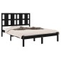 vidaXL Massivholzbett Schwarz Kiefer 140x190 cm vidaXL Massivholzbett Schwarz Kiefer 140x190 cm