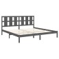vidaXL Massivholzbett Grau Kiefer 200x200 cm vidaXL Massivholzbett Grau Kiefer 200x200 cm