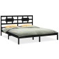 vidaXL Massivholzbett Schwarz 160x200 cm vidaXL Massivholzbett Schwarz 160x200 cm