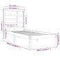 vidaXL Massivholzbett Weiß 100x200 cm vidaXL Massivholzbett Weiß 100x200 cm