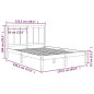 vidaXL Massivholzbett Schwarz Kiefer 120x190 cm vidaXL Massivholzbett Schwarz Kiefer 120x190 cm