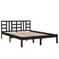 vidaXL Massivholzbett Schwarz 140x200 cm vidaXL Massivholzbett Schwarz 140x200 cm