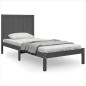 vidaXL Massivholzbett Grau Kiefer 90x190 cm vidaXL Massivholzbett Grau Kiefer 90x190 cm