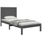 vidaXL Massivholzbett Grau Kiefer 90x190 cm vidaXL Massivholzbett Grau Kiefer 90x190 cm