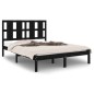 vidaXL Massivholzbett Schwarz 120x190 cm vidaXL Massivholzbett Schwarz 120x190 cm