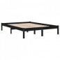vidaXL Massivholzbett Schwarz 120x200 cm vidaXL Massivholzbett Schwarz 120x200 cm