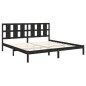 vidaXL Massivholzbett Schwarz Kiefer 200x200 cm vidaXL Massivholzbett Schwarz Kiefer 200x200 cm