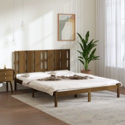 vidaXL Massivholzbett Honigbraun Kiefer 160x200 cm