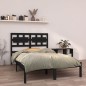 vidaXL Massivholzbett Schwarz 140x190 cm vidaXL Massivholzbett Schwarz 140x190 cm