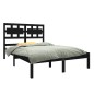vidaXL Massivholzbett Schwarz 140x190 cm vidaXL Massivholzbett Schwarz 140x190 cm