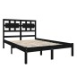 vidaXL Massivholzbett Schwarz 140x190 cm vidaXL Massivholzbett Schwarz 140x190 cm